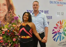 At the booth of the Dutch Flower Group, husband and wife Ronald and Joyce de Vos were enjoying the IFTEX together.